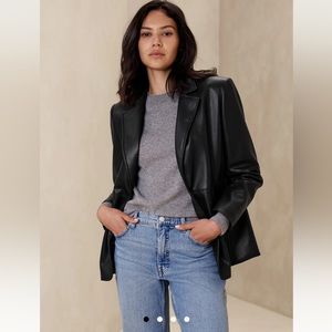 Banana Republic Vegan Leather Blazer